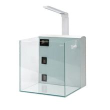 Aqpet Kubic 50 Rear Kit Vasca In Vetro Extrachiaro Con Filtro Posteriore e Luce LED Integrata 50x50x50cm Bianco