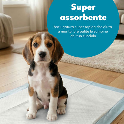 AqpetFriends Nappy Pet Basic Tappetino Assorbente Con Strisce Adesive 180 pz