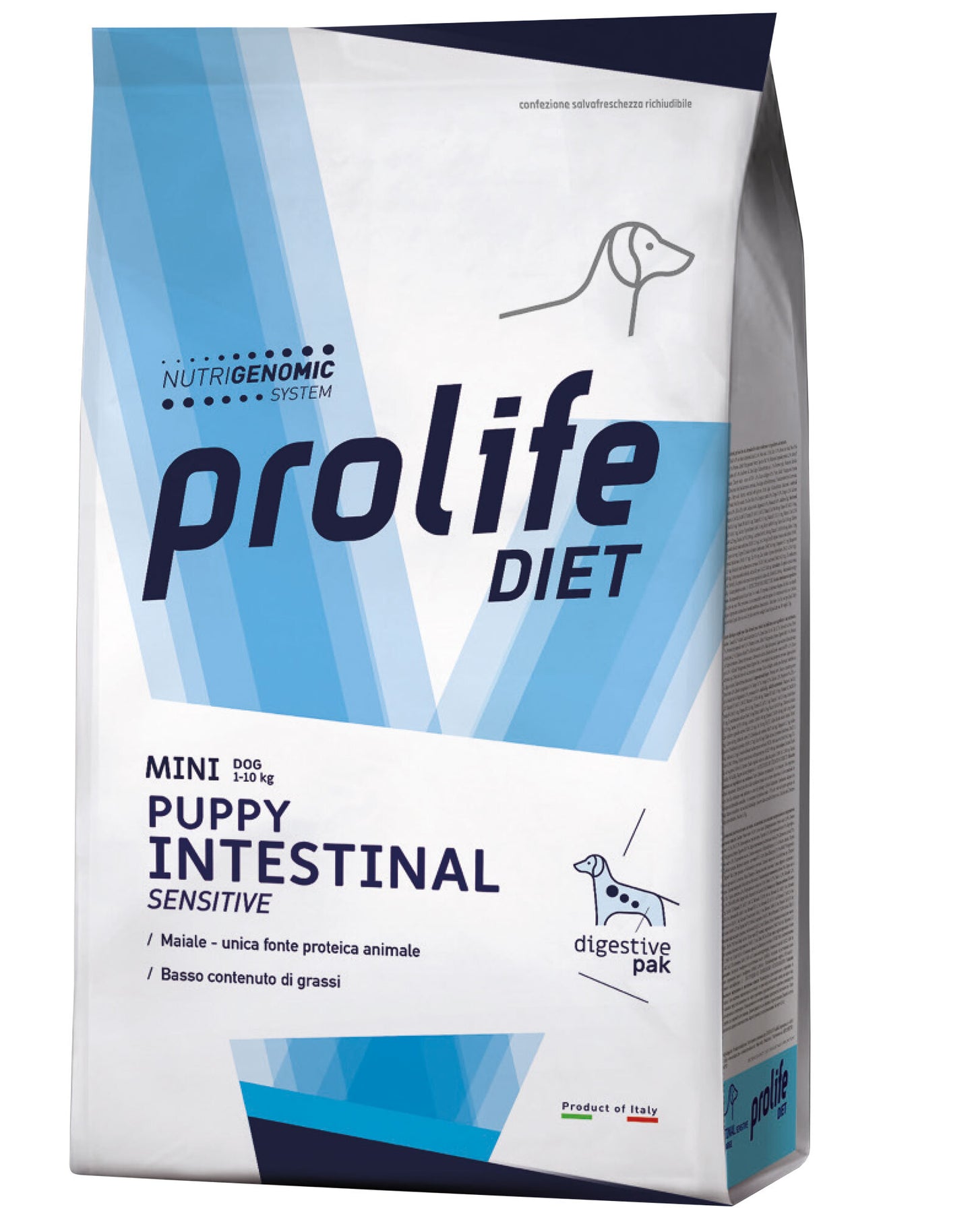 Prolife Diet Puppy Intestinal Sensitive Mini Crocchette Dietetiche Per Cuccioli Di Taglia Piccola Con Problemi Intestinali