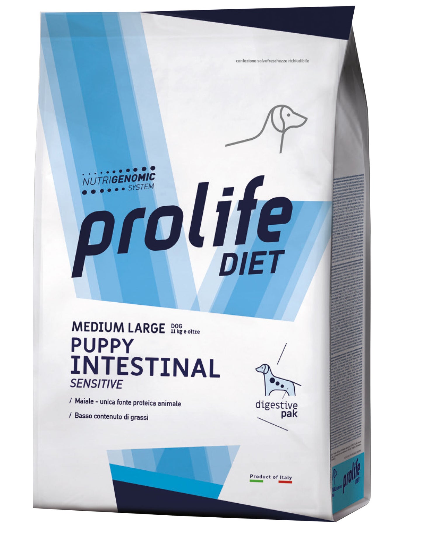 Prolife Diet Puppy Intestinal Sensitive Medium Large Crocchette Dietetiche Per Cuccioli Di Taglia Media Con Problemi Intestinali