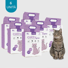 AqpetFriends Catty Green Lettiera Naturale per Gatti Alla Soia Fragranza Alla Lavanda 36 L (6 confezioni da 6 lt)