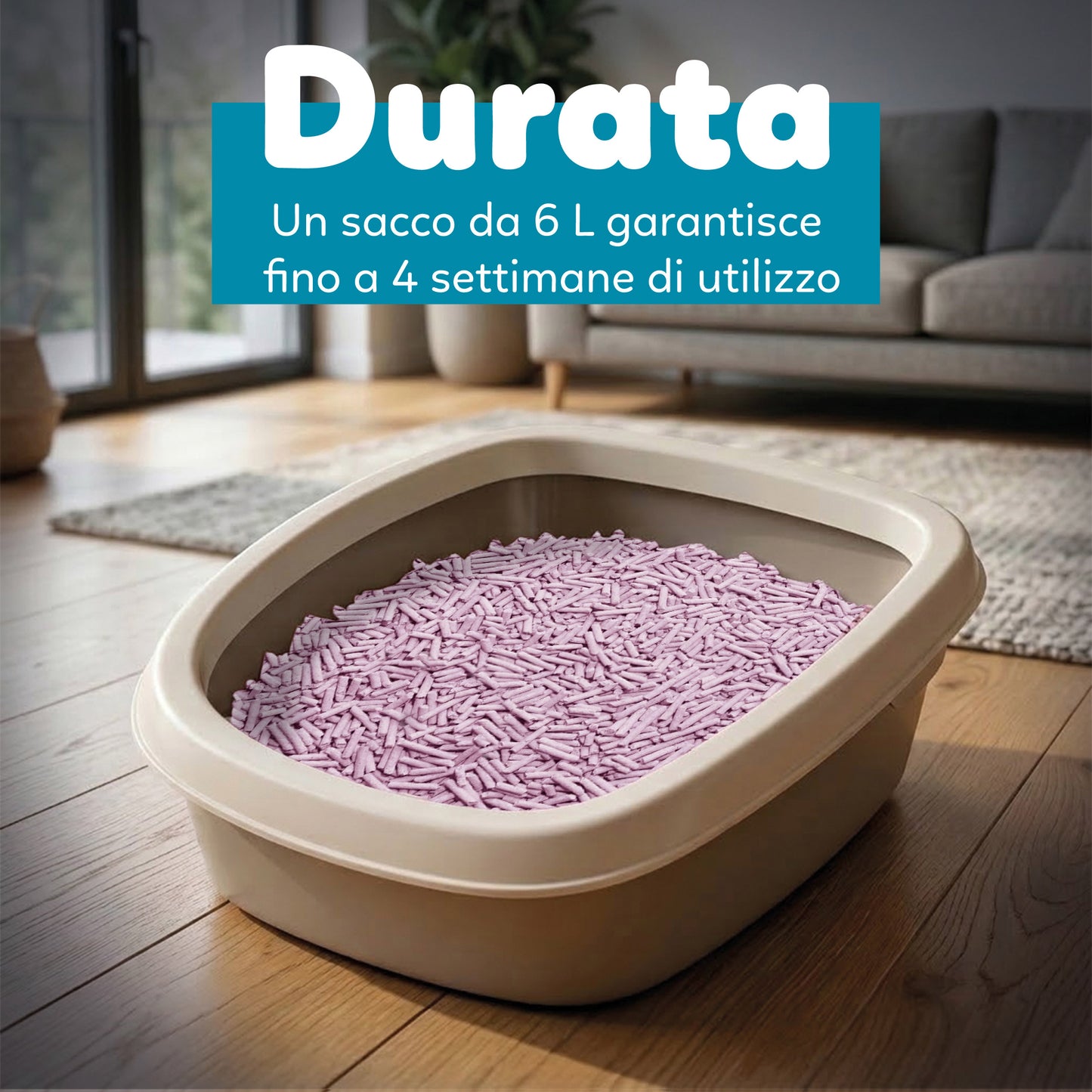 AqpetFriends Catty Green Lettiera Naturale per Gatti Alla Soia Fragranza Alla Lavanda 36 L (6 confezioni da 6 lt)