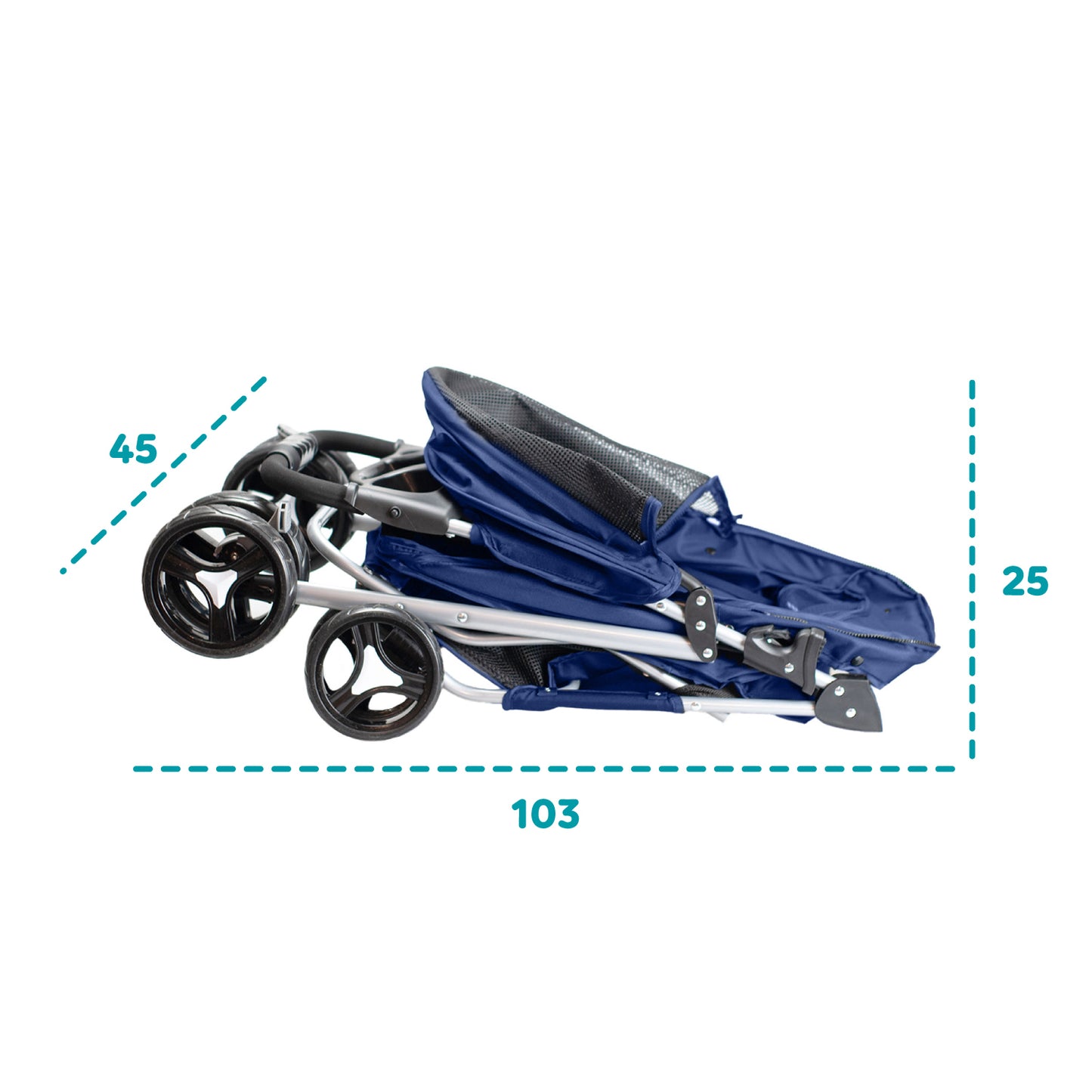 AqpetFriends PetBuggy Passeggino Comodo e Pratico Per Cani Di Taglia Medio/Piccola