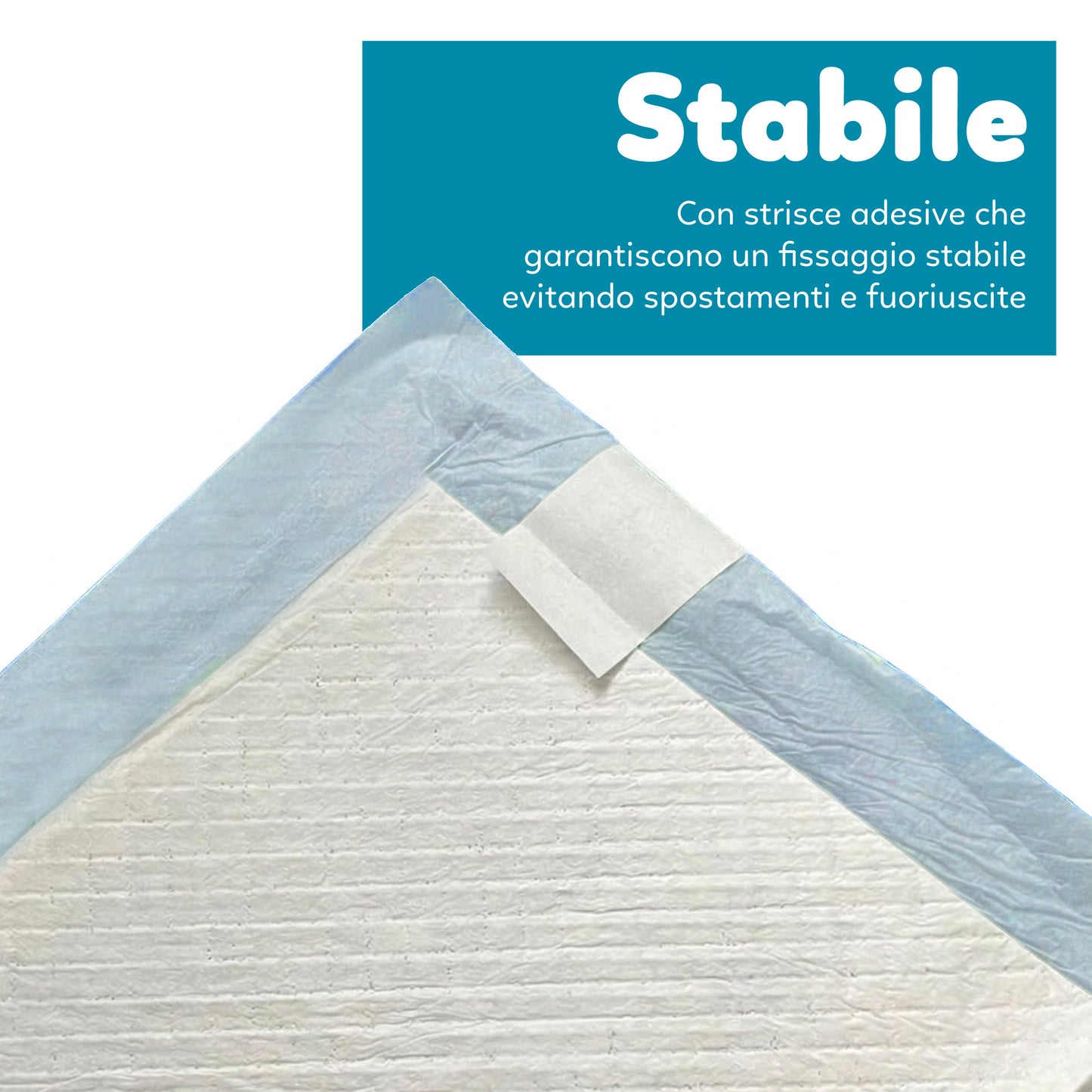 AqpetFriends Nappy Pet Basic Tappetino Assorbente Con Strisce Adesive 300 pz (6 confezioni da 50 pezzi)