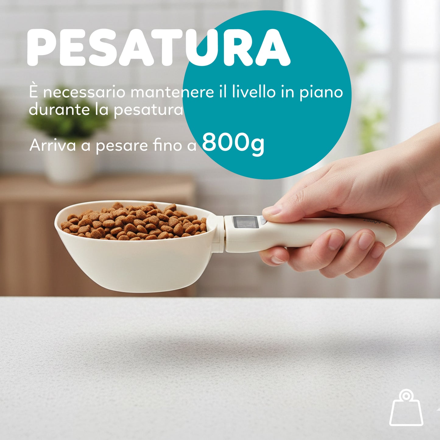 AQPetFriends NutriPet Bliancia Pesa crocchette per cani e gatti