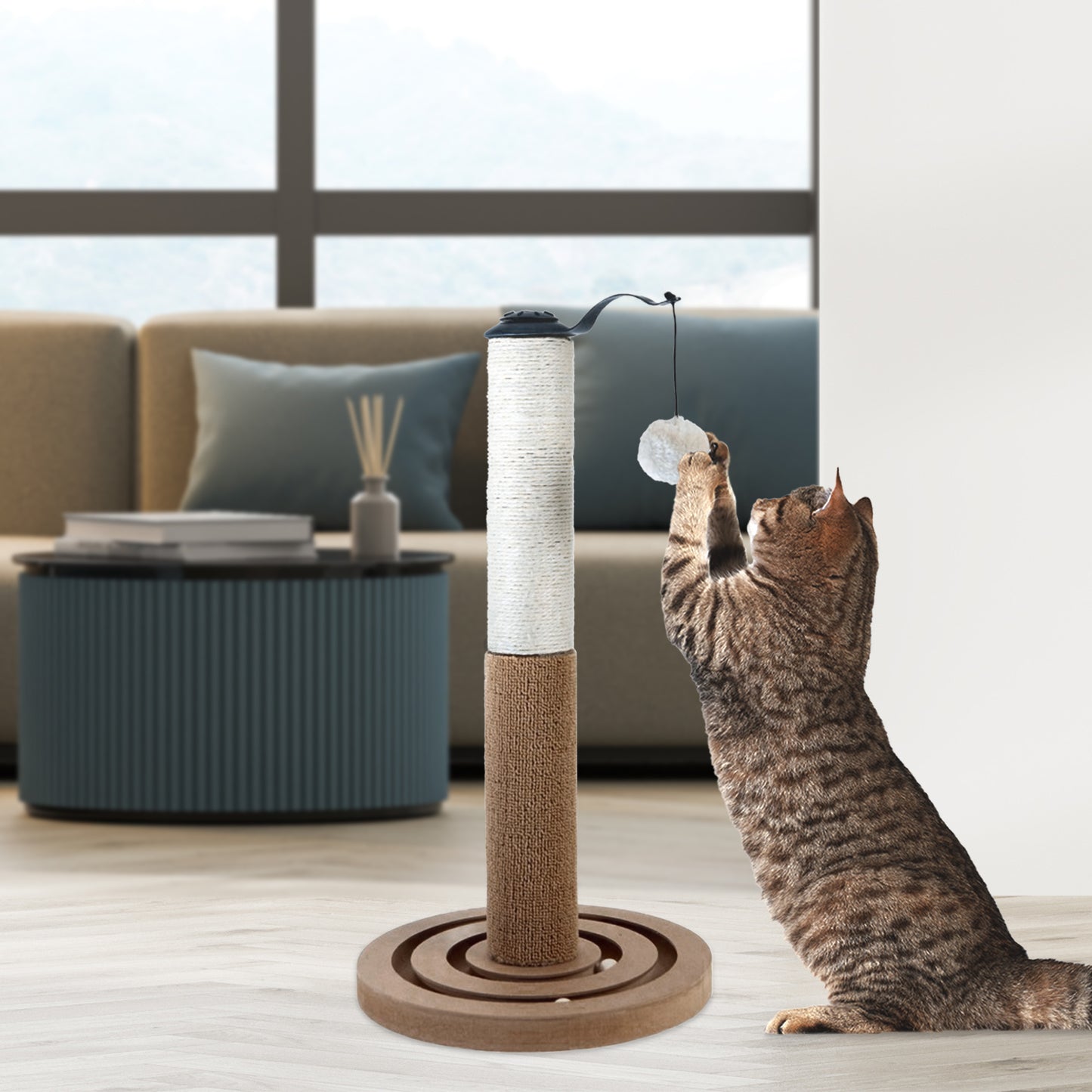 AqpetFriends Puzzle Tiragraffi Interattivo In Sisal Per Gatti 55cm Beige