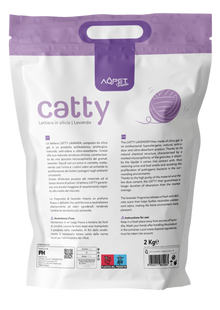 AqpetFriends Catty Pure Lettiera In Silicio per Gatti - profumazione lavanda - 5 L