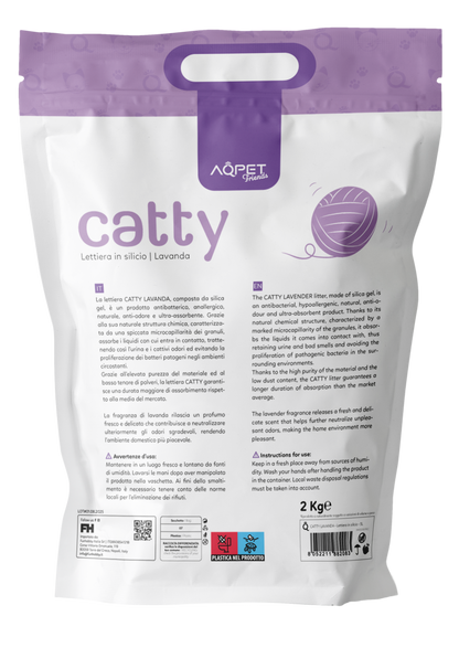 AqpetFriends Catty Pure Lettiera In Silicio per Gatti - profumazione lavanda - 5 L