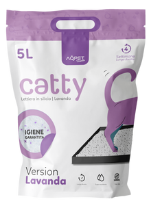 AqpetFriends Catty Pure Lettiera In Silicio per Gatti - profumazione lavanda - 5 L