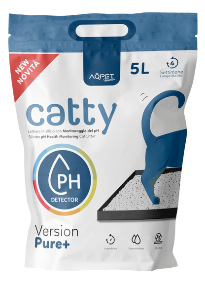AqpetFriends Catty Pure Lettiera In Silicio per Gatti - Check PH - 5 L
