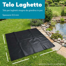 Telo Puro in PVC UV Nero Atossico per Laghetto Giardino 0,5mm